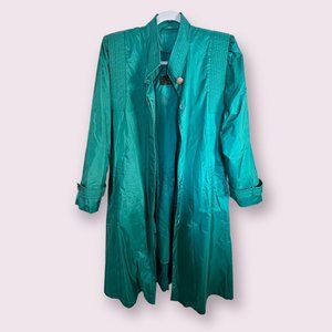 Teal coat by Fleet FS Street, Rain/Snow Trench S/M